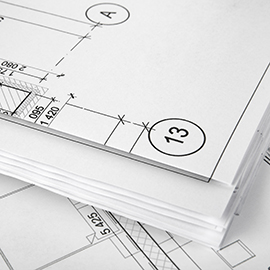 CAD-Plot 120 g/m² mit Heftrand (DIN 824-A) Faltung auf DIN A4 mit Heftrand