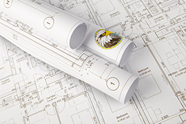 CAD-Plot gerollt