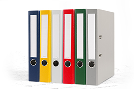 Ordner DIN A4 ohne bedrucktem Ordnerrücken / Rückenschild